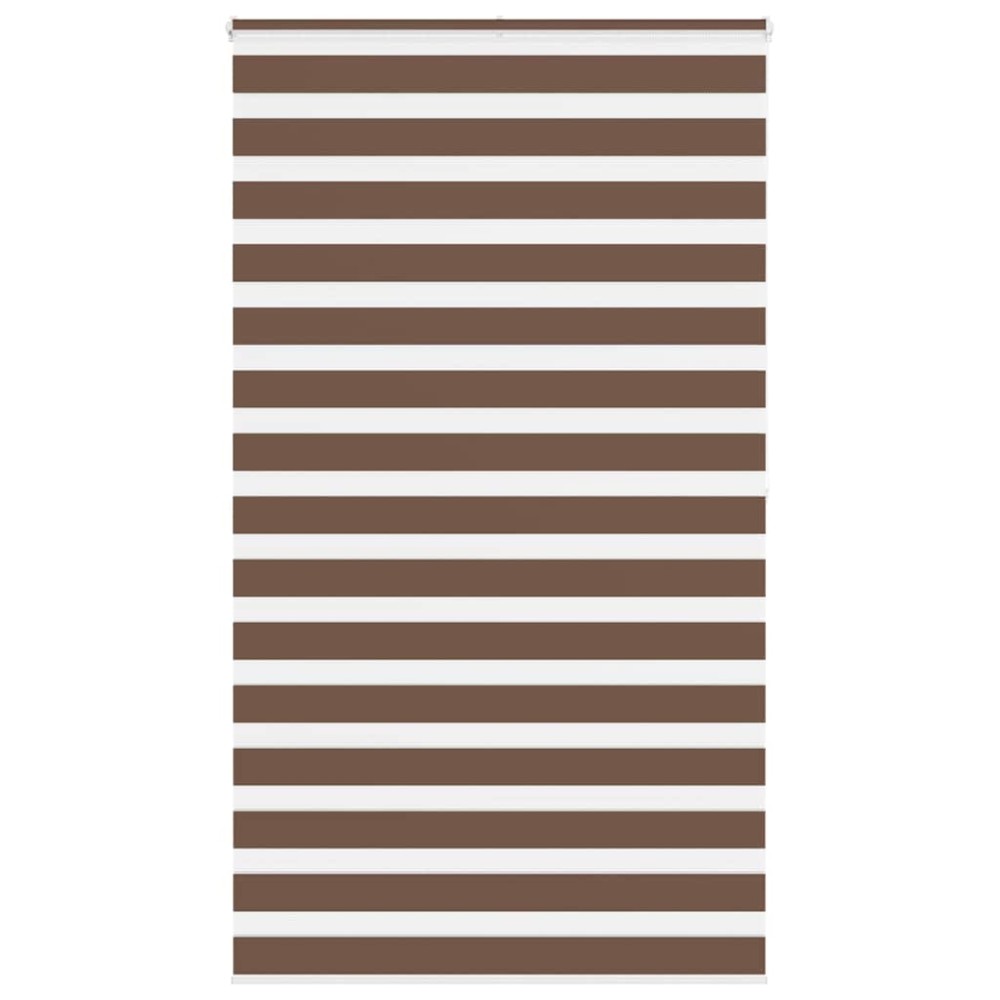 vidaXL Jaluzea tip zebra maro lățime țesătură 130,9 cm poliester