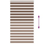 vidaXL Jaluzea tip zebra maro lățime țesătură 130,9 cm poliester