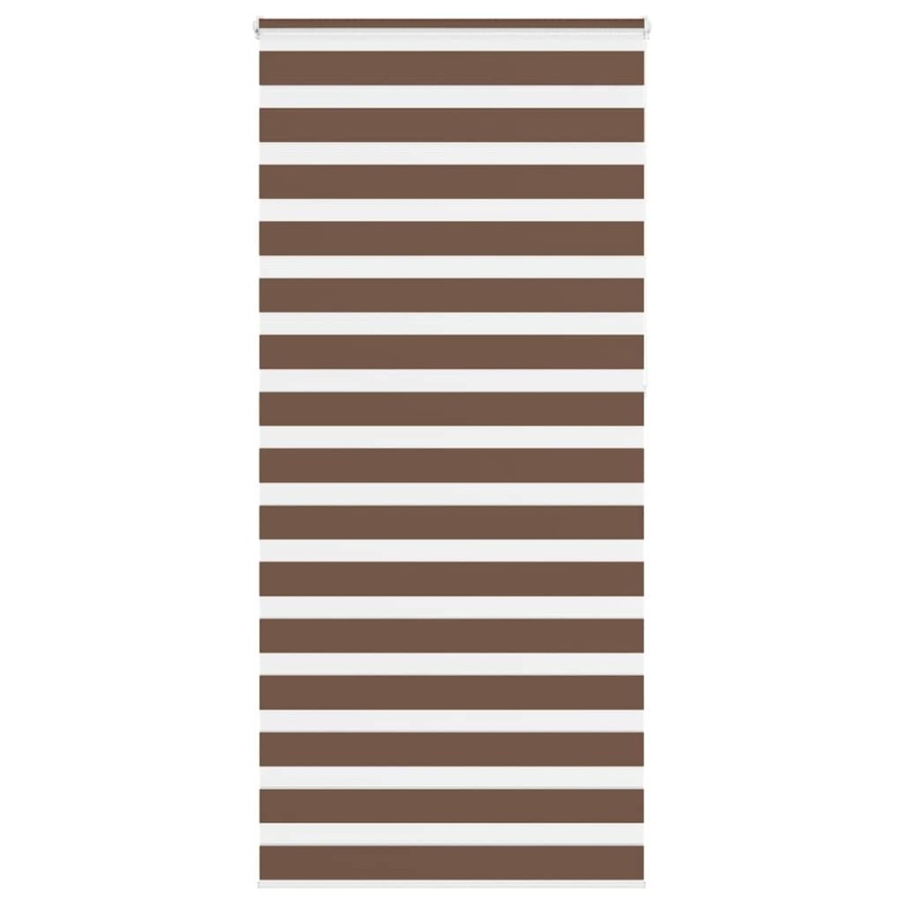 vidaXL Jaluzea tip zebra maro lățime țesătură 100,9 cm poliester