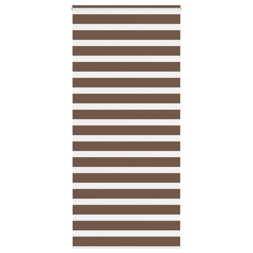 vidaXL Jaluzea tip zebra maro lățime țesătură 110,9 cm poliester