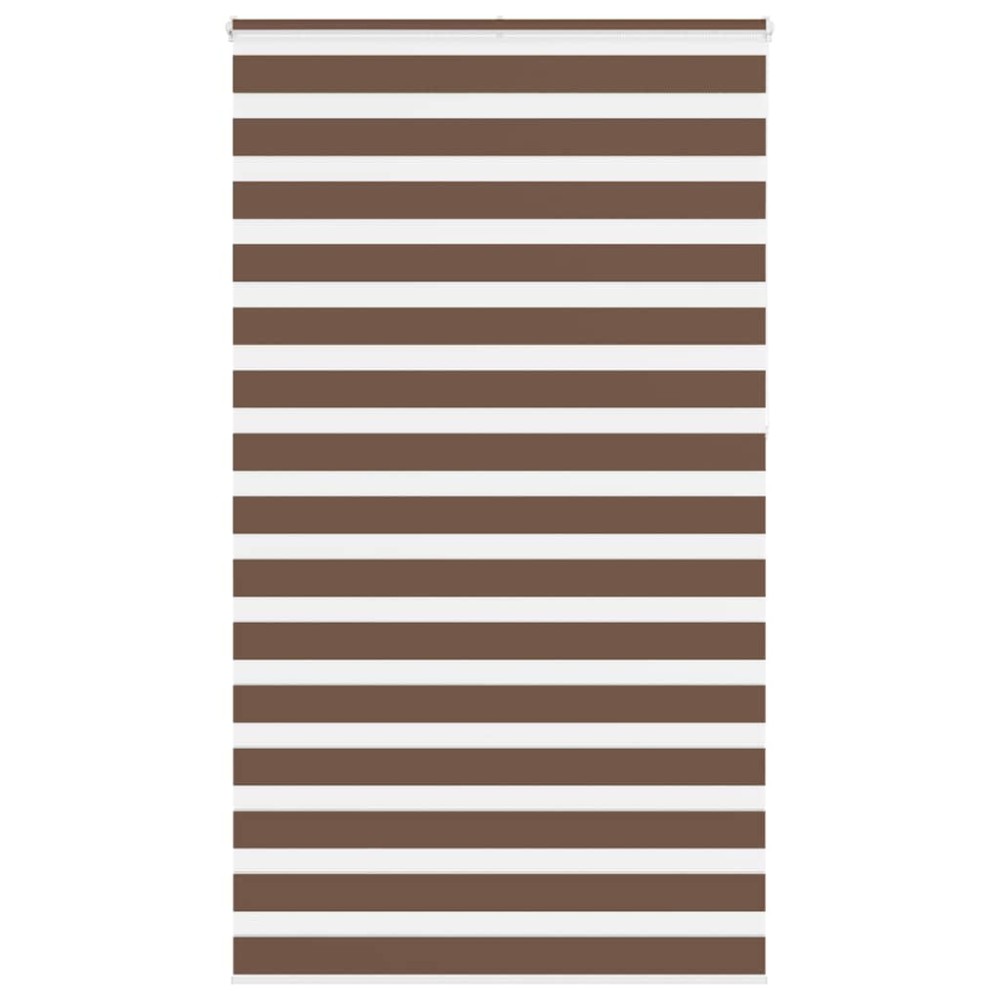 vidaXL Jaluzea tip zebra maro lățime țesătură 125,9 cm poliester