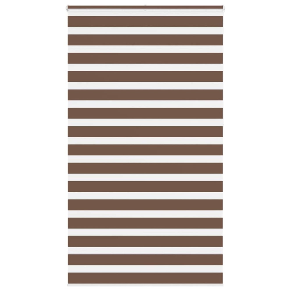 vidaXL Jaluzea tip zebra maro lățime țesătură 130,9 cm poliester