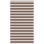 vidaXL Jaluzea tip zebra maro lățime țesătură 130,9 cm poliester