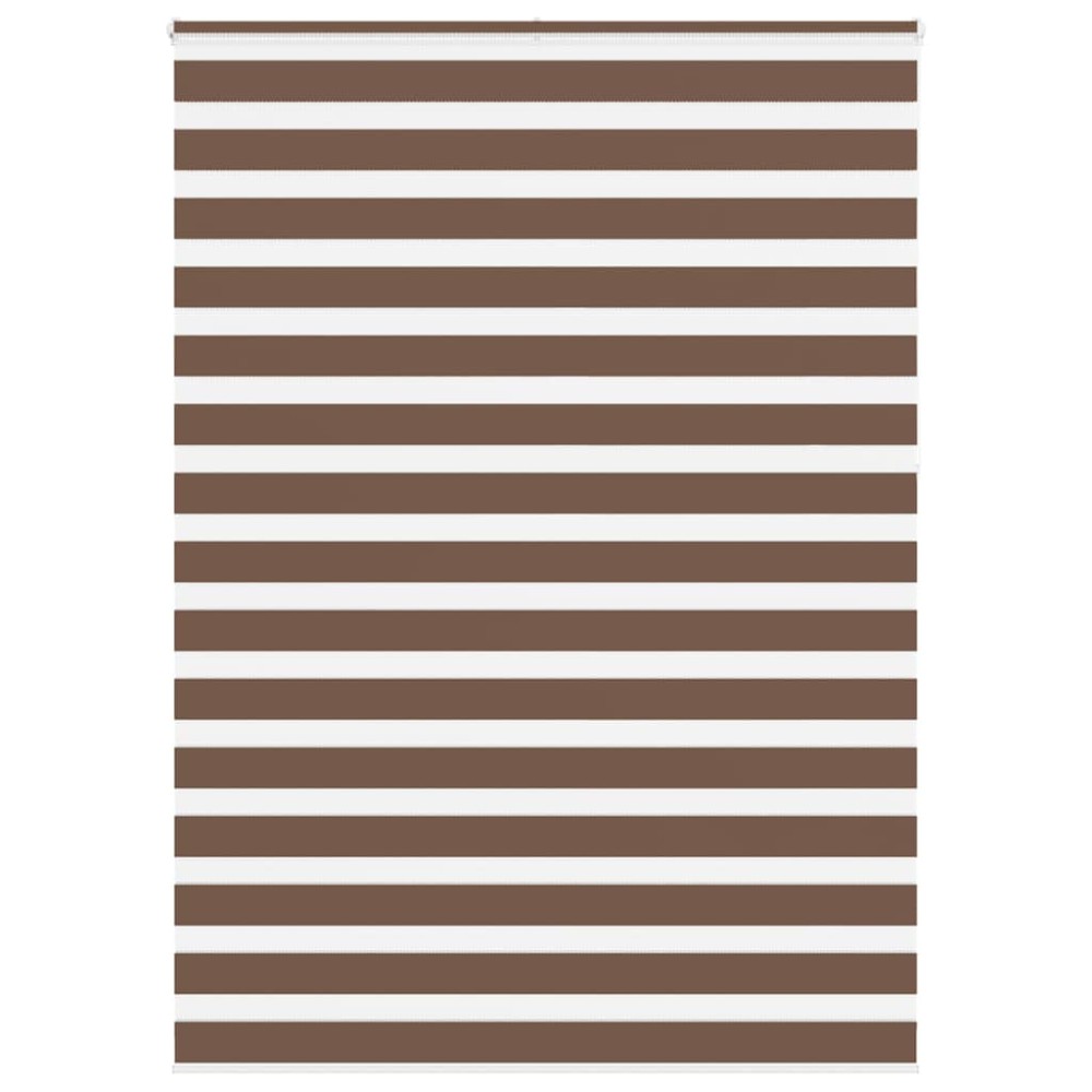 vidaXL Jaluzea tip zebra maro lățime țesătură 160,9 cm poliester