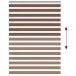 vidaXL Jaluzea tip zebra maro lățime țesătură 160,9 cm poliester