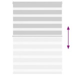 vidaXL Jaluzea tip zebra gri deschis lățime țesătură 105,9cm poliester