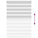 vidaXL Jaluzea tip zebra gri deschis lățime țesătură 110,9cm poliester