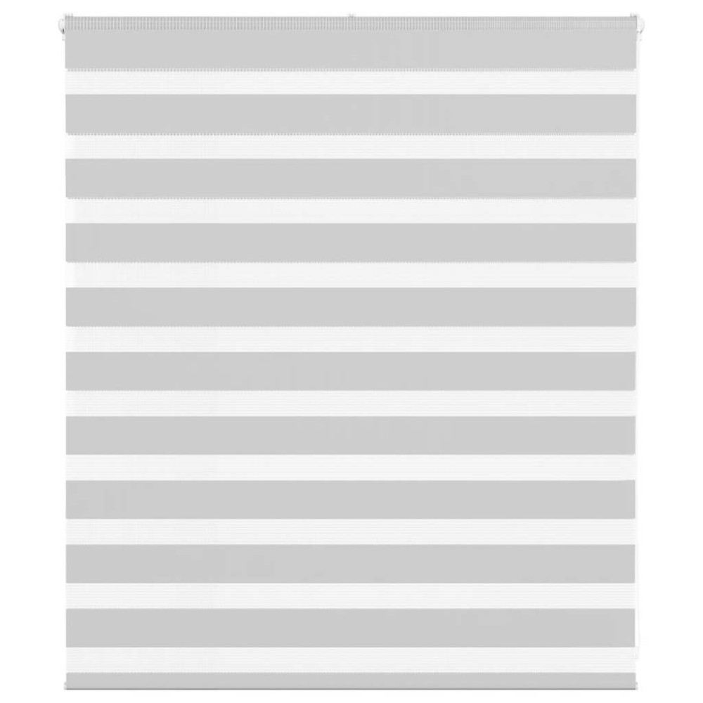 vidaXL Jaluzea tip zebra gri deschis lățime țesătură 125,9cm poliester