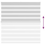 vidaXL Jaluzea tip zebra gri deschis lățime țesătură 135,9cm poliester