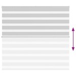 vidaXL Jaluzea tip zebra gri deschis lățime țesătură 155,9cm poliester