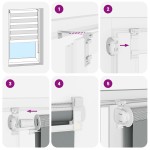 vidaXL Jaluzea tip zebra gri deschis lățime țesătură 155,9cm poliester