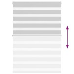 vidaXL Jaluzea tip zebra gri deschis lățime țesătură 105,9cm poliester