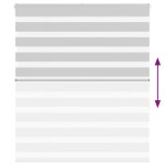 vidaXL Jaluzea tip zebra gri deschis lățime țesătură 115,9cm poliester