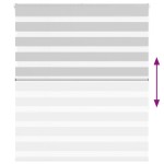 vidaXL Jaluzea tip zebra gri deschis lățime țesătură 130,9cm poliester