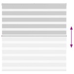 vidaXL Jaluzea tip zebra gri deschis lățime țesătură 135,9cm poliester