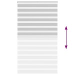 vidaXL Jaluzea tip zebra gri deschis lățime țesătură 125,9cm poliester