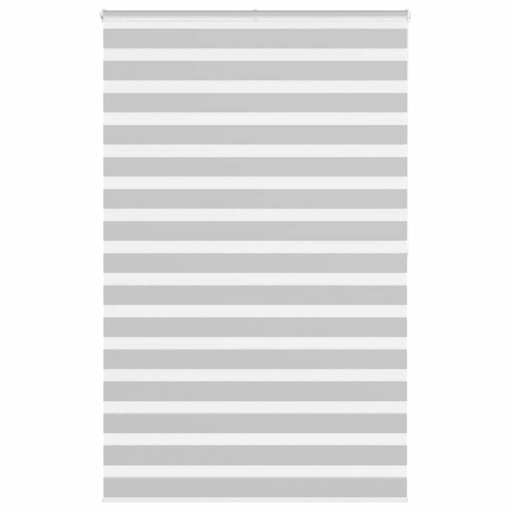 vidaXL Jaluzea tip zebra gri deschis lățime țesătură 140,9cm poliester