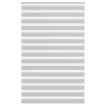 vidaXL Jaluzea tip zebra gri deschis lățime țesătură 140,9cm poliester