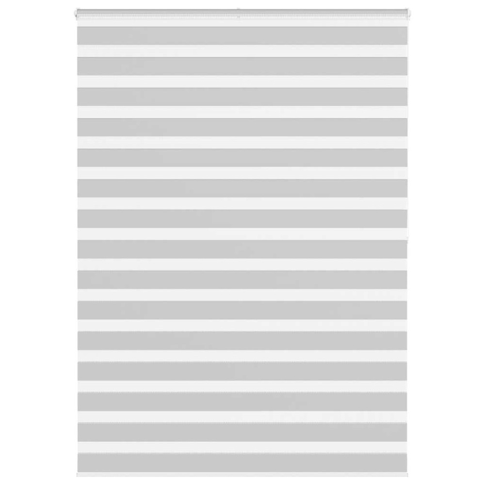 vidaXL Jaluzea tip zebra gri deschis lățime țesătură 150,9cm poliester