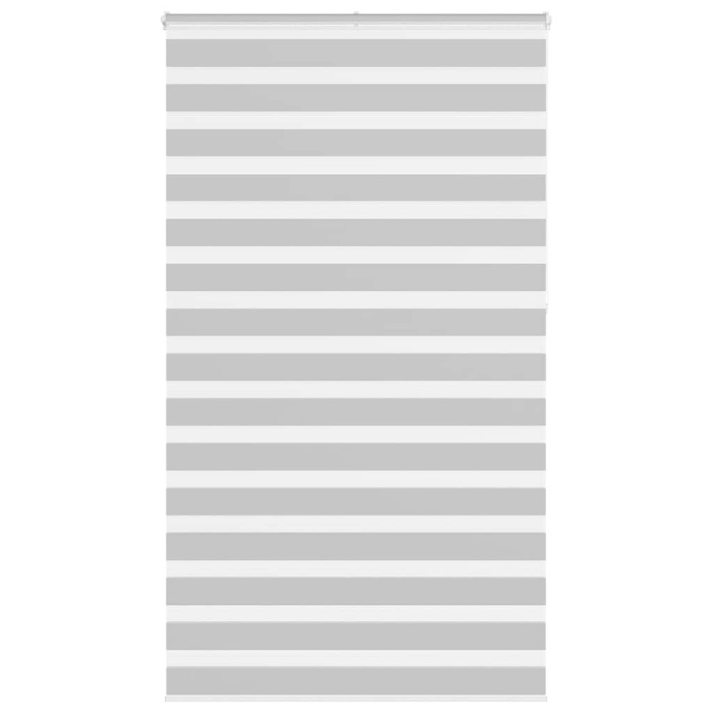 vidaXL Jaluzea tip zebra gri deschis lățime țesătură 115,9cm poliester