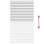 vidaXL Jaluzea tip zebra gri deschis lățime țesătură 130,9cm poliester