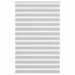 vidaXL Jaluzea tip zebra gri deschis lățime țesătură 135,9cm poliester