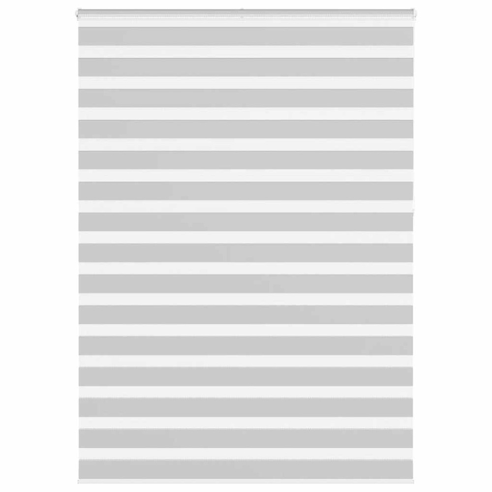 vidaXL Jaluzea tip zebra gri deschis lățime țesătură 155,9cm poliester