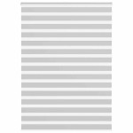 vidaXL Jaluzea tip zebra gri deschis lățime țesătură 155,9cm poliester