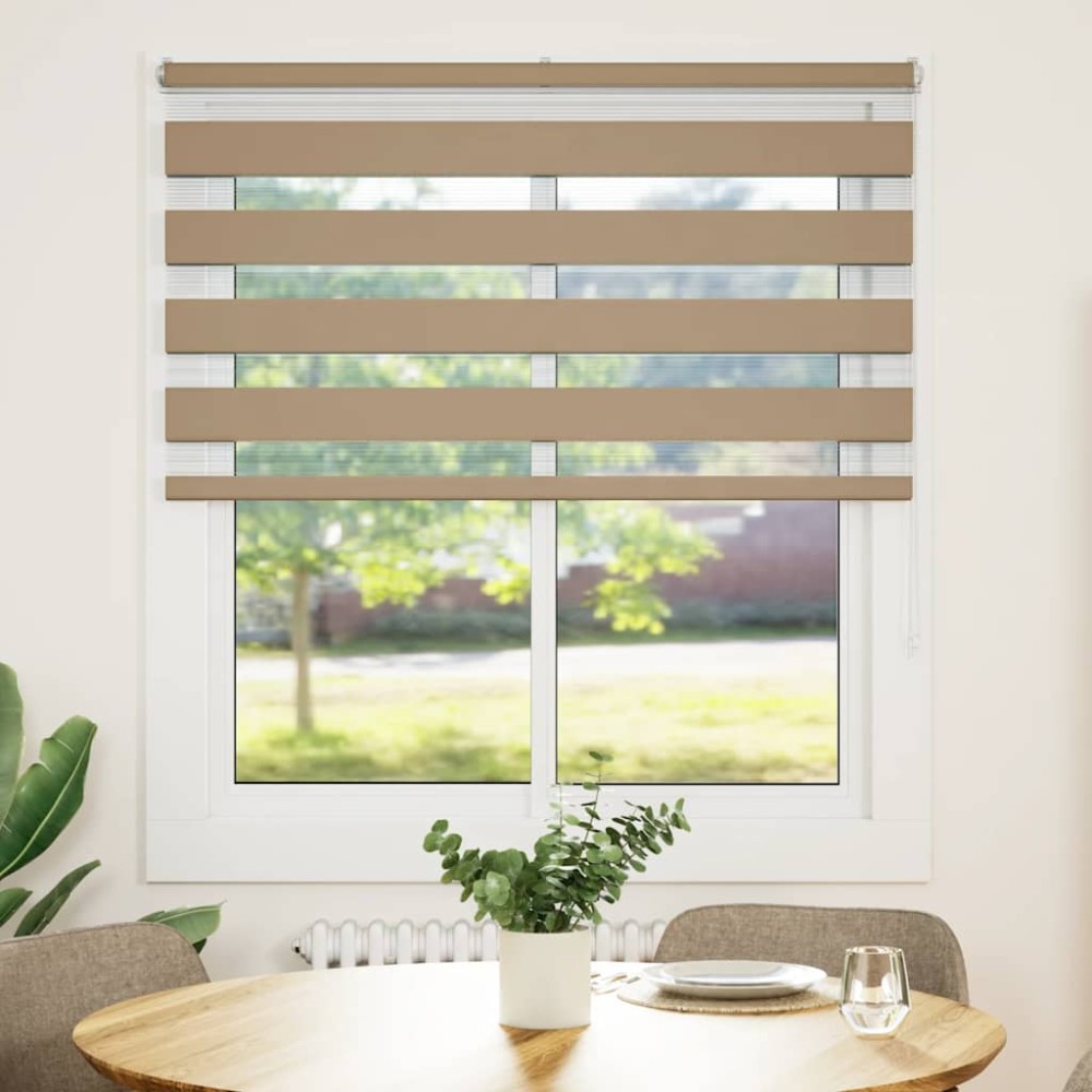 vidaXL Jaluzea tip zebra 125x100 cm lățime țesătură 120,9 cm poliester