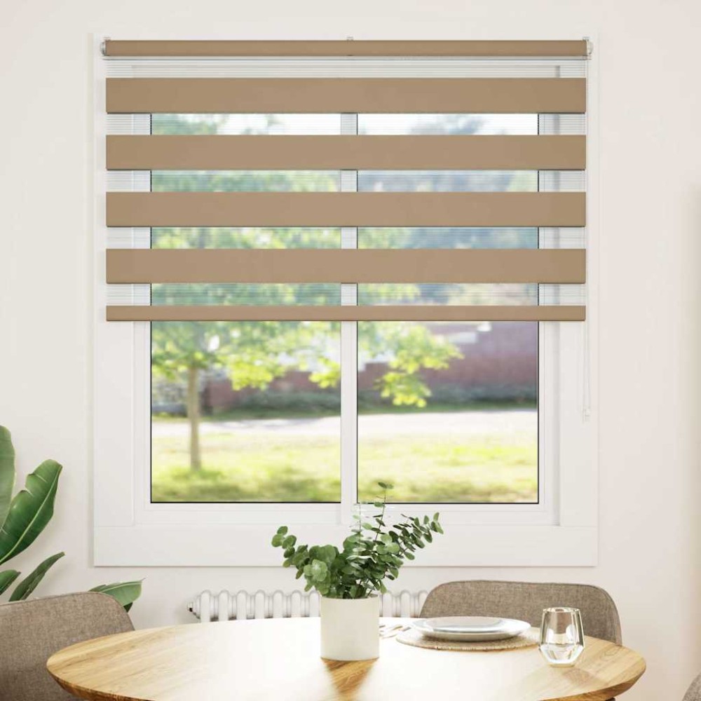 vidaXL Jaluzea tip zebra 125x150 cm lățime țesătură 120,9 cm poliester