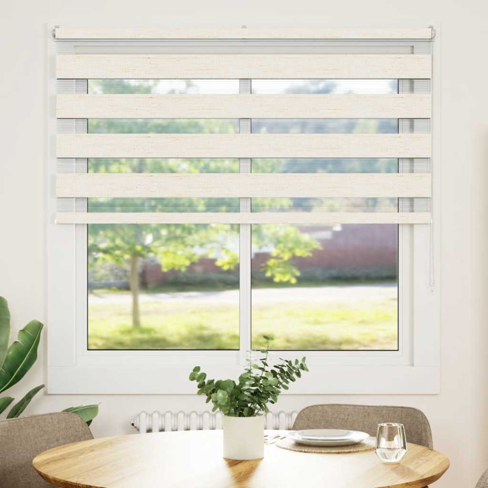 vidaXL Jaluzea tip zebra 140x100 cm lățime țesătură 135,9 cm poliester