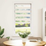 vidaXL Jaluzea tip zebra 55x150 cm lățime țesătură 50,9 cm poliester