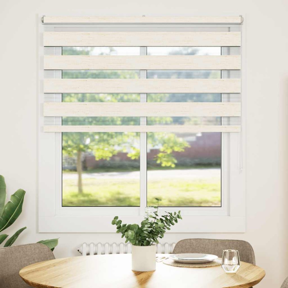 vidaXL Jaluzea tip zebra 125x150 cm lățime țesătură 120,9 cm poliester