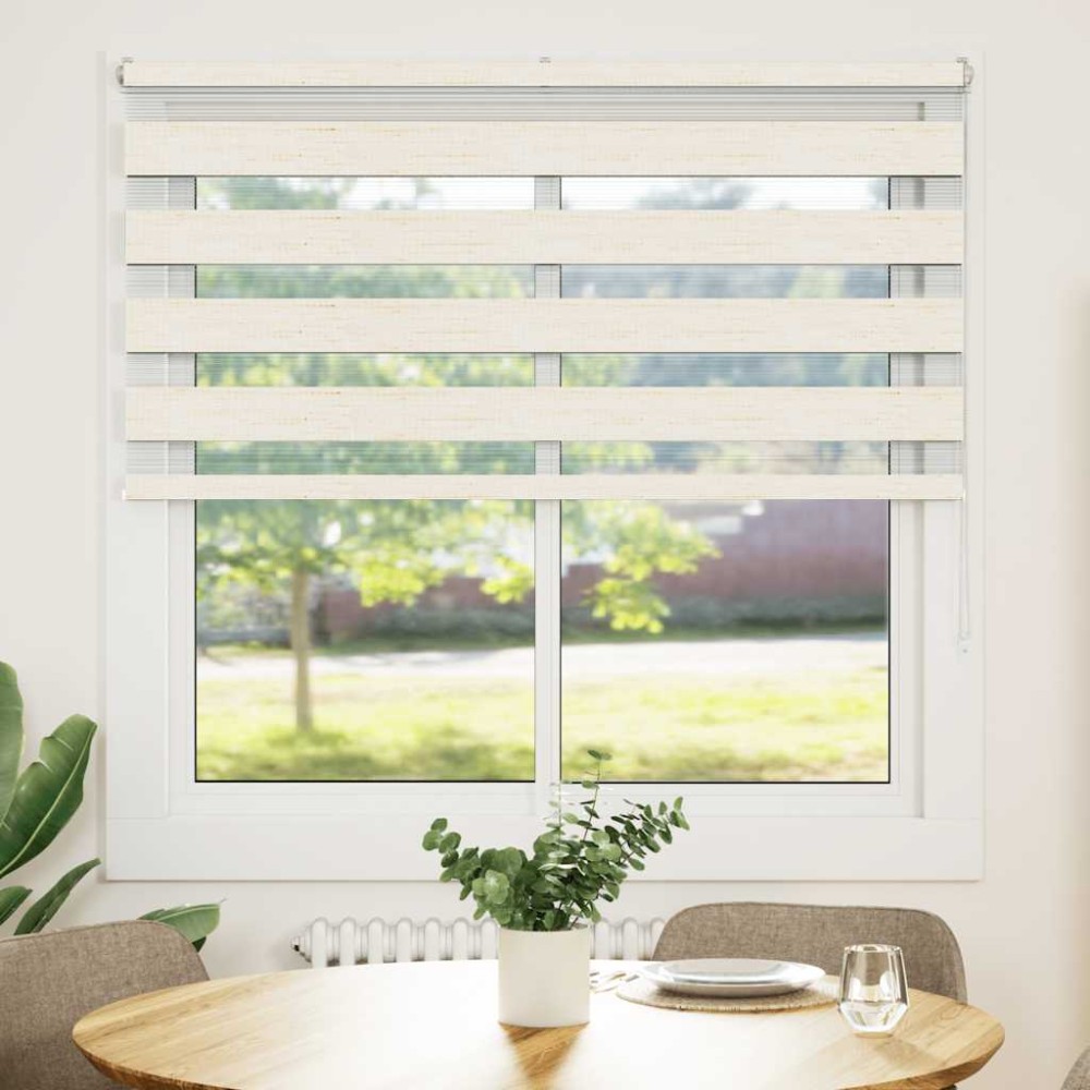 vidaXL Jaluzea tip zebra 140x150 cm lățime țesătură 135,9 cm poliester