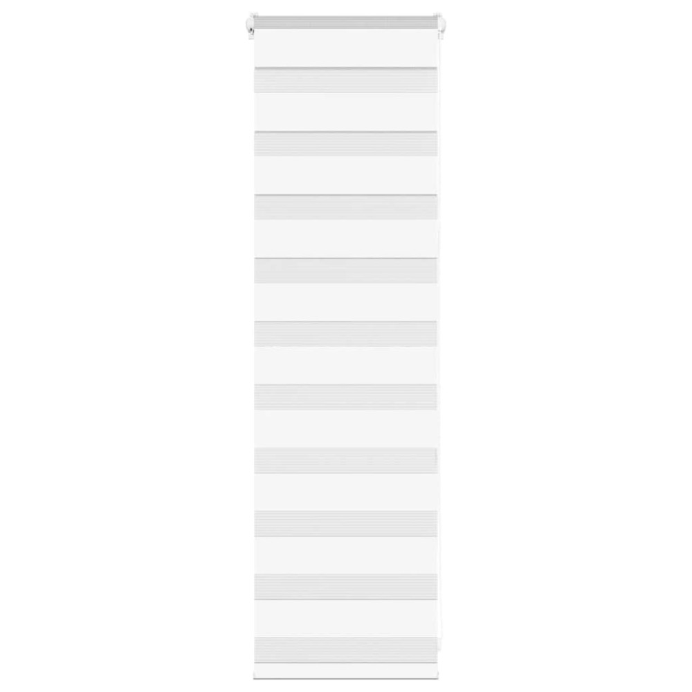 vidaXL Jaluzea tip zebra alb lățime țesătură 45,9 cm poliester