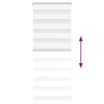 vidaXL Jaluzea tip zebra alb lățime țesătură 50,9 cm poliester