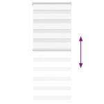 vidaXL Jaluzea tip zebra alb lățime țesătură 55,9 cm poliester