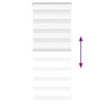 vidaXL Jaluzea tip zebra alb lățime țesătură 60,9 cm poliester