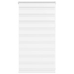 vidaXL Jaluzea tip zebra alb lățime țesătură 65,9 cm poliester