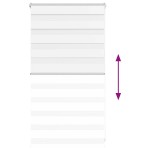 vidaXL Jaluzea tip zebra alb lățime țesătură 70,9 cm poliester