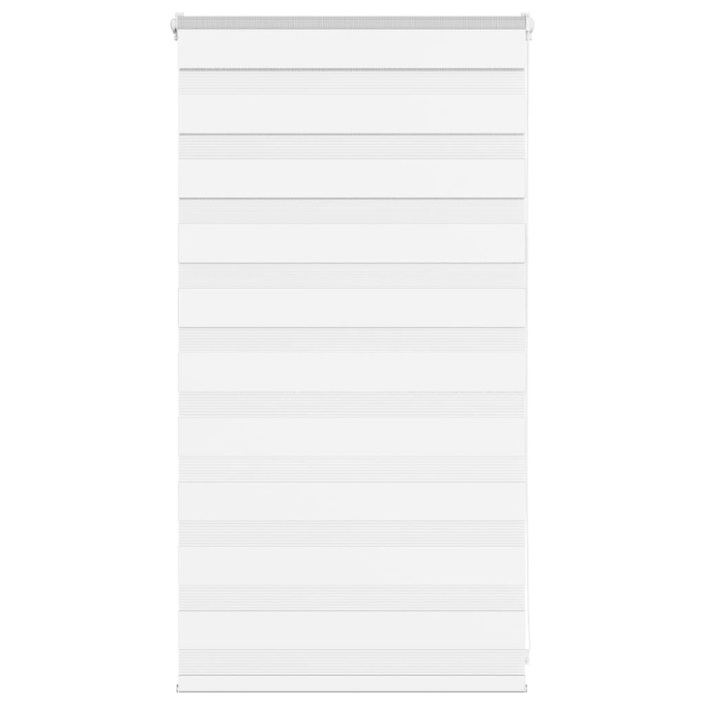 vidaXL Jaluzea tip zebra alb lățime țesătură 75,9 cm poliester