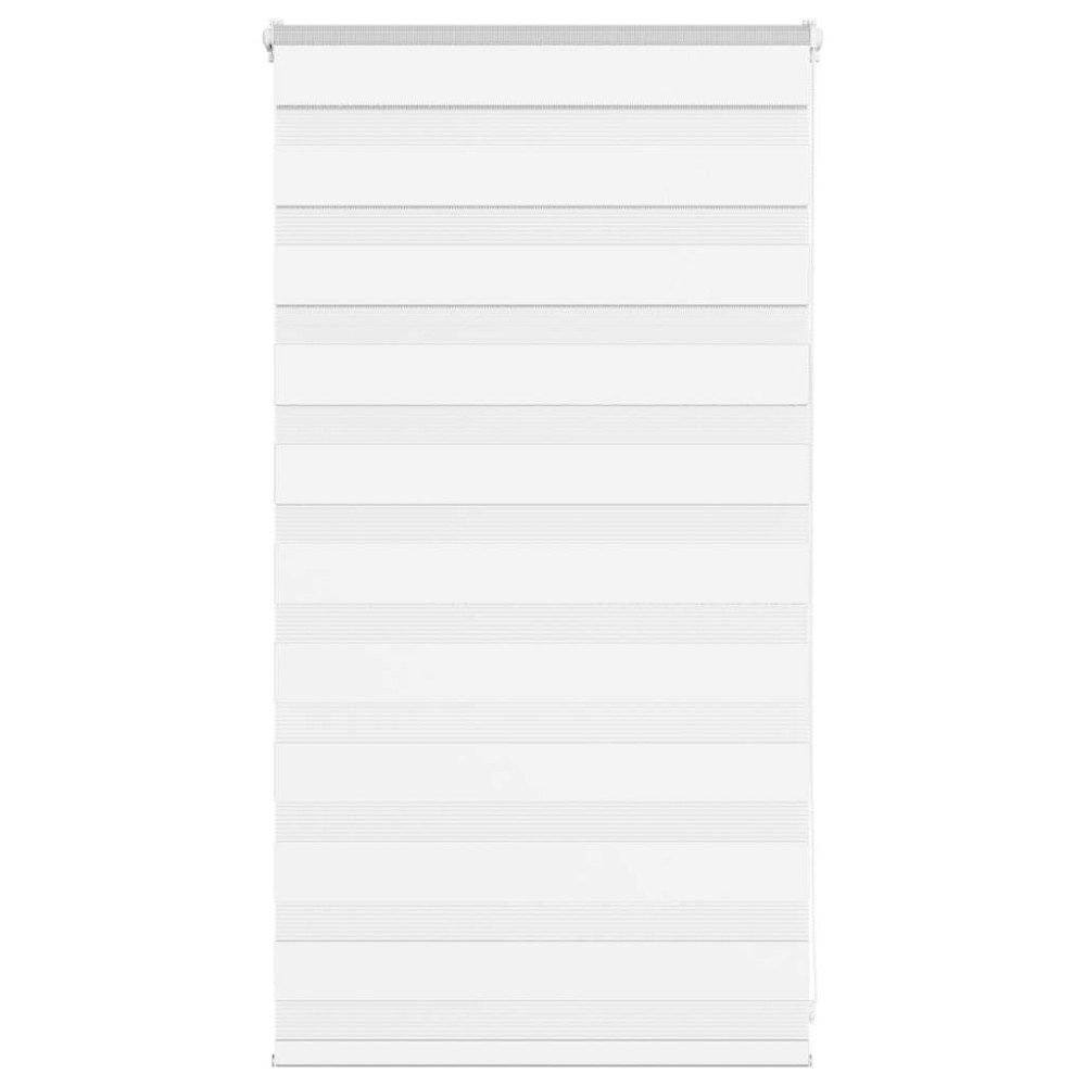 vidaXL Jaluzea tip zebra alb lățime țesătură 85,9 cm poliester
