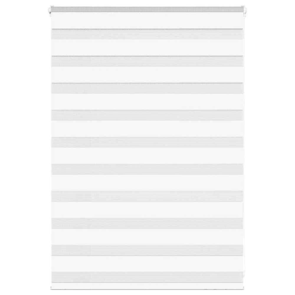 vidaXL Jaluzea tip zebra alb lățime țesătură 90,9 cm poliester