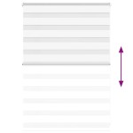 vidaXL Jaluzea tip zebra alb lățime țesătură 90,9 cm poliester