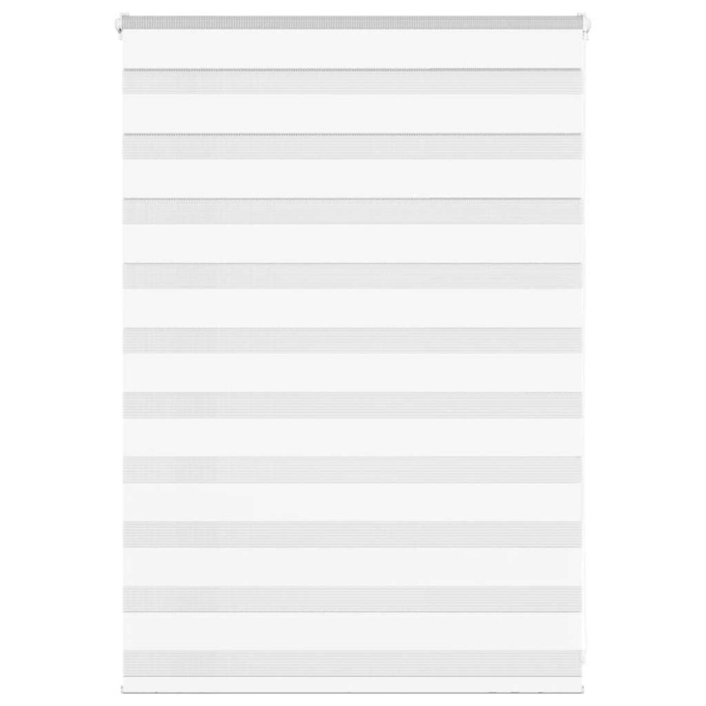 vidaXL Jaluzea tip zebra alb lățime țesătură 95,9 cm poliester