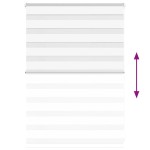 vidaXL Jaluzea tip zebra alb lățime țesătură 95,9 cm poliester