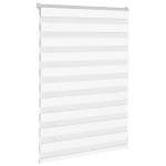 vidaXL Jaluzea tip zebra alb lățime țesătură 110,9 cm poliester