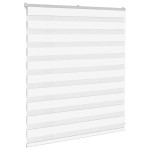 vidaXL Jaluzea tip zebra alb lățime țesătură 120,9 cm poliester