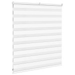 vidaXL Jaluzea tip zebra alb lățime țesătură 120,9 cm poliester