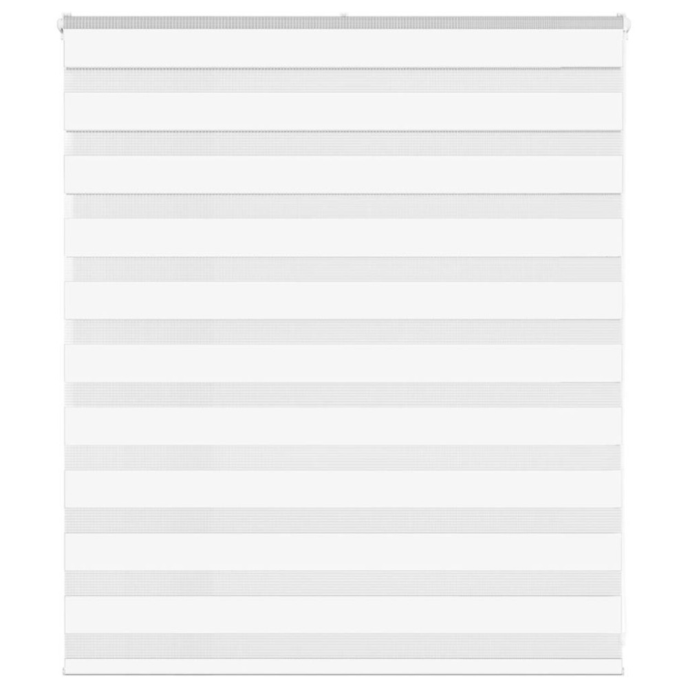 vidaXL Jaluzea tip zebra alb lățime țesătură 130,9 cm poliester